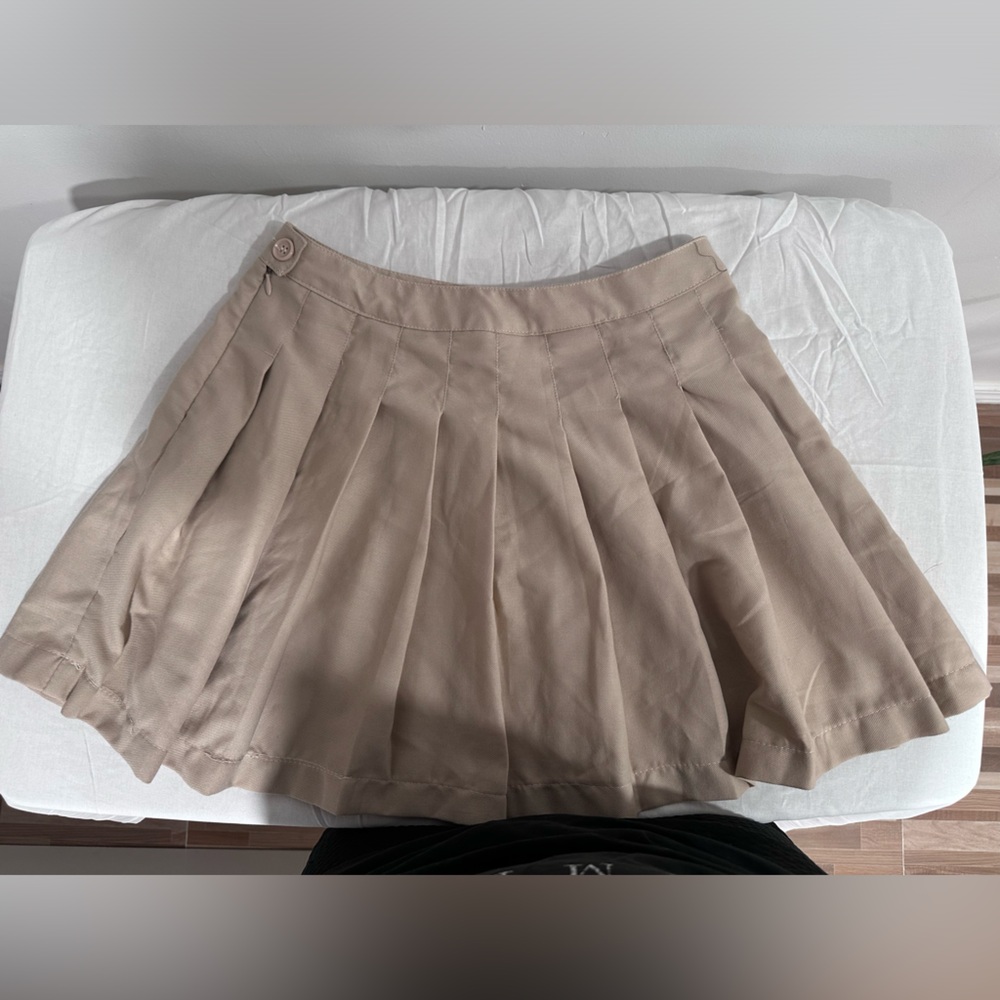 Tan Mini Skirt